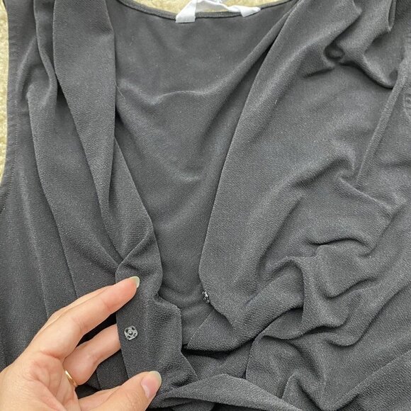 BCBGeneration Womens Romper Size S Black Sleeveless Polyester Blend Faux Wrap - Picture 8 of 9